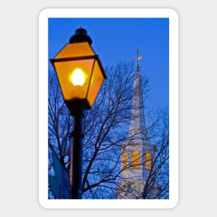 Lamp Post and Church Steeple Sticker